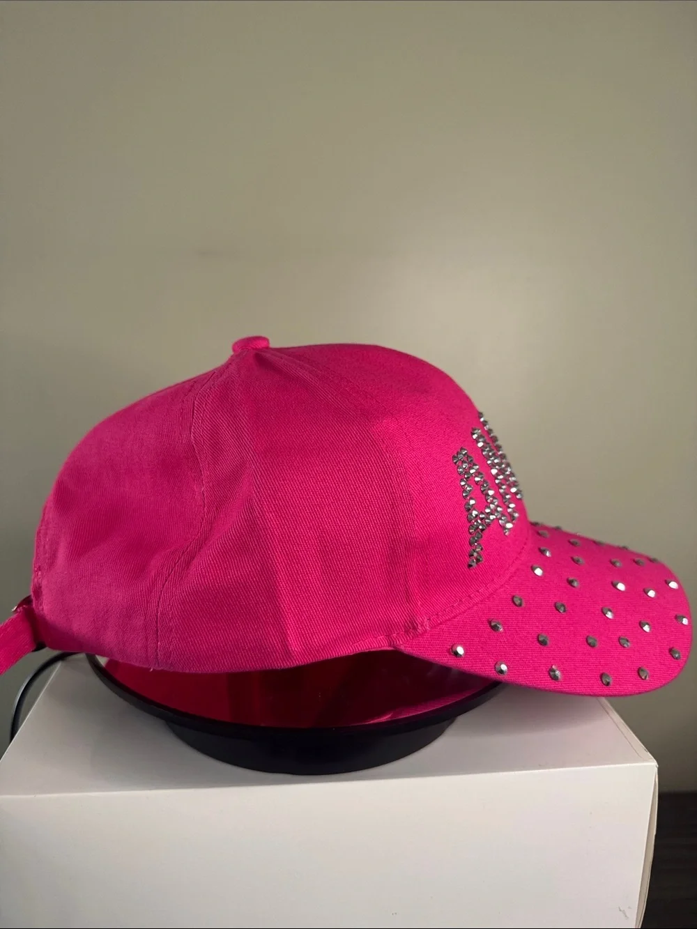 ANGEL Pink Studded Women's Baseball Cap